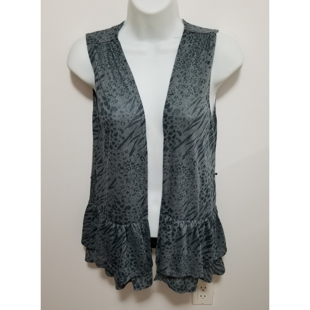 Mandee gray open vest